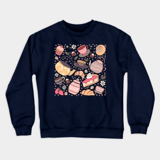 Tea party a cute tea time Crewneck Sweatshirt